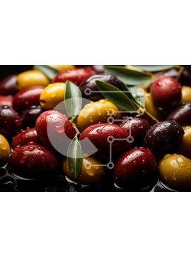 Σετ των 2 Intra Συλλεκτικό Ξύλινο Παζλ Plywood  4mm - Νόστιμο μπολ ελιών με φρέσκα φύλλα Σε Ξύλινο Κουτί - Διαστάσεις: 10x10 cm – 25 κομμάτια