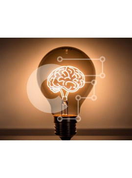 Intra Συλλεκτικό Ξύλινο Παζλ Plywood  4mm - Φωτιζόμενη λάμπα εγκεφάλου - Σύμβολο μνήμης και γνώσης Σε Ξύλινο Κουτί - Διαστάσεις Puzzle: 10x10 cm – 25 κομμάτια