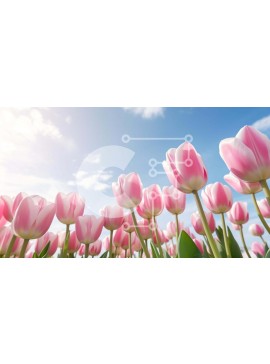 Intra Συλλεκτικό Ξύλινο Παζλ Plywood  4mm - Ζωντανό ροζ τουλίπας σε πλήρη άνθιση Σε Ξύλινο Κουτί - Διαστάσεις: 10x10 cm – 25 κομμάτια