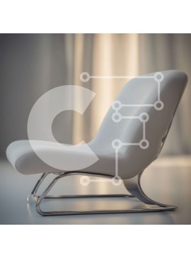 Intra Συλλεκτικό Ξύλινο Παζλ Plywood  4mm - Κομψή και κομψή λευκή πολυθρόνα Σε Ξύλινο Κουτί - Διαστάσεις Puzzle: 10x10 cm – 25 κομμάτια