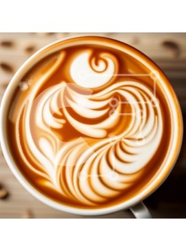 Σετ των 2 Intra Συλλεκτικό Ξύλινο Παζλ Plywood  4mm - Κομψό λευκό φλιτζάνι καφέ με Swan Latte Art Design Σε Ξύλινο Κουτί - Διαστάσεις: 10x10 cm – 25 κομμάτια