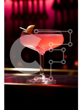 Σετ των 2 Intra Συλλεκτικό Ξύλινο Παζλ Plywood  4mm - Ροζ ποτό κοκτέιλ με γαρνιτούρα πορτοκαλιού Σε Ξύλινο Κουτί - Διαστάσεις: 10x10 cm – 25 κομμάτια