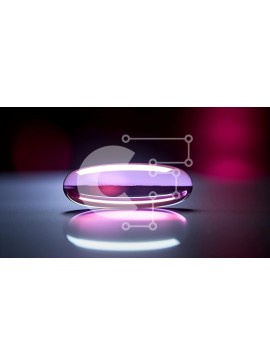 Intra Συλλεκτικό Ξύλινο Παζλ Plywood  4mm - Ροζ χάπι σε μαύρη επιφάνεια Σε Ξύλινο Κουτί - Διαστάσεις Puzzle: 10x10 cm – 25 κομμάτια