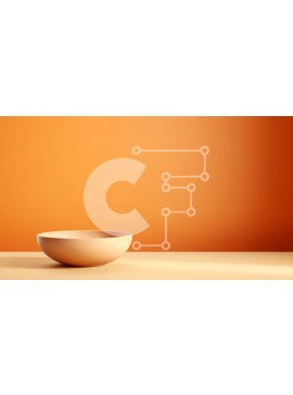 Intra Συλλεκτικό Ξύλινο Παζλ Plywood  4mm - Λευκό κεραμικό μπολ στο ξύλινο τραπέζι μπροστά από τον πορτοκαλί τοίχο Σε Ξύλινο Κουτί - Διαστάσεις Puzzle: 10x10 cm – 25 κομμάτια