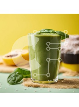 Σετ των 2 Intra Συλλεκτικό Ξύλινο Παζλ Plywood  4mm - Πράσινο Smoothie με σπανάκι, μπανάνα και σπόρους λιναριού Σε Ξύλινο Κουτί - Διαστάσεις: 10x10 cm – 25 κομμάτια