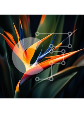 Intra Συλλεκτικό Ξύλινο Παζλ Plywood  4mm - Ζωντανή κινηματογράφηση σε πρώτο πλάνο ενός λουλουδιού Bird of Paradise Σε Ξύλινο Κουτί - Διαστάσεις: 10x10 cm – 25 κομμάτια