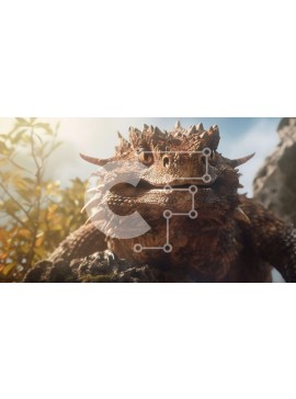 Σετ των 2 Intra Συλλεκτικό Ξύλινο Παζλ Plywood  4mm - Majestic Dragon με θέα σε ένα καταπράσινο δάσος Σε Ξύλινο Κουτί - Διαστάσεις: 10x10 cm – 25 κομμάτια
