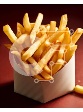 Σετ των 2 Intra Συλλεκτικό Ξύλινο Παζλ Plywood  4mm - Κοντινή εικόνα με τηγανιτές πατάτες σε χάρτινο δοχείο | Νόστιμο Φαγητό Φωτογραφία Σε Ξύλινο Κουτί - Διαστάσεις: 10x10 cm – 25 κομμάτια