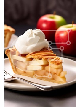 Σετ των 2 Intra Συλλεκτικό Ξύλινο Παζλ Plywood  4mm - Νόστιμη μηλόπιτα με σαντιγί και φρέσκα μήλα Σε Ξύλινο Κουτί - Διαστάσεις: 10x10 cm – 25 κομμάτια