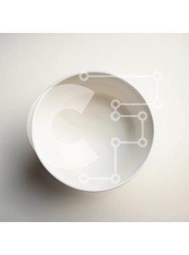 Intra Συλλεκτικό Ξύλινο Παζλ Plywood  4mm - Μινιμαλιστικό λευκό κεραμικό μπολ σε μια καθαρή λευκή επιφάνεια Σε Ξύλινο Κουτί - Διαστάσεις Puzzle: 10x10 cm – 25 κομμάτια