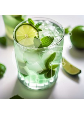 Σετ των 2 Intra Συλλεκτικό Ξύλινο Παζλ Plywood  4mm - Νόστιμο και δροσιστικό πράσινο ρόφημα με φέτες λάιμ και παγάκια Σε Ξύλινο Κουτί - Διαστάσεις: 10x10 cm – 25 κομμάτια