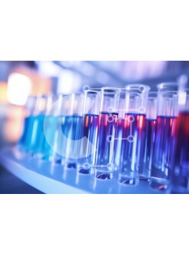 Intra Συλλεκτικό Ξύλινο Παζλ Plywood  4mm - Σειρά δοκιμαστικών σωλήνων με χρωματιστά υγρά στο εργαστήριο Σε Ξύλινο Κουτί - Διαστάσεις Puzzle: 10x10 cm – 25 κομμάτια