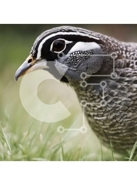 Intra Συλλεκτικό Ξύλινο Παζλ Plywood  4mm - Κοντινό πλάνο του κεφαλιού ενός πουλιού με ασπρόμαυρες ρίγες Σε Ξύλινο Κουτί - Διαστάσεις: 10x10 cm – 25 κομμάτια