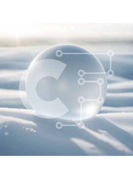 Intra Συλλεκτικό Ξύλινο Παζλ Plywood  4mm - Όμορφη εικόνα μιας καθαρής γυάλινης μπάλας σε έναν χιονισμένο λόφο Σε Ξύλινο Κουτί - Διαστάσεις Puzzle: 10x10 cm – 25 κομμάτια