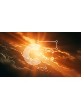 Intra Συλλεκτικό Ξύλινο Παζλ Plywood  4mm - Δραματική εικόνα ενός σκοτεινού και θυελλώδους ουρανού με έντονο φως του ήλιου Σε Ξύλινο Κουτί - Διαστάσεις Puzzle: 10x10 cm – 25 κομμάτια