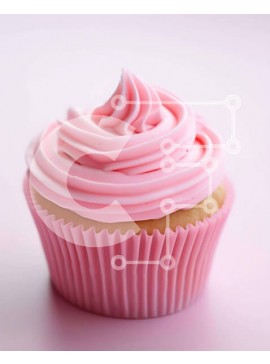 Σετ των 2 Intra Συλλεκτικό Ξύλινο Παζλ Plywood  4mm - Νόστιμο ροζ παγωμένο cupcake σε ελκυστικό φόντο Σε Ξύλινο Κουτί - Διαστάσεις: 10x10 cm – 25 κομμάτια