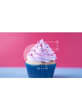 Σετ των 2 Intra Συλλεκτικό Ξύλινο Παζλ Plywood  4mm - White Frosted Cupcake με Ροζ Πασπαλίσματα Σε Ξύλινο Κουτί - Διαστάσεις: 10x10 cm – 25 κομμάτια