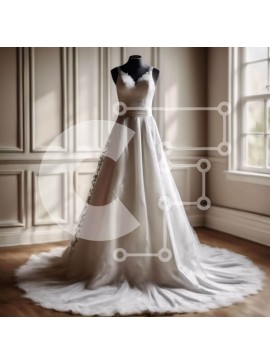 Σετ των 2 Intra Συλλεκτικό Ξύλινο Παζλ Plywood  4mm - Κομψό λευκό νυφικό σε μανεκέν Σε Ξύλινο Κουτί - Διαστάσεις: 10x10 cm – 25 κομμάτια