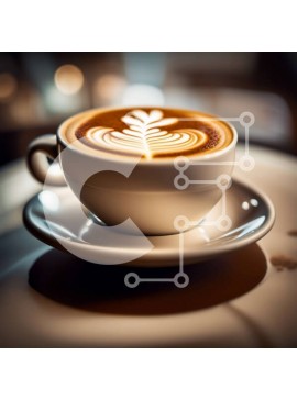 Σετ των 2 Intra Συλλεκτικό Ξύλινο Παζλ Plywood  4mm - Cozy Coffee Moment με Latte Art Heart σε τραπέζι Σε Ξύλινο Κουτί - Διαστάσεις: 10x10 cm – 25 κομμάτια