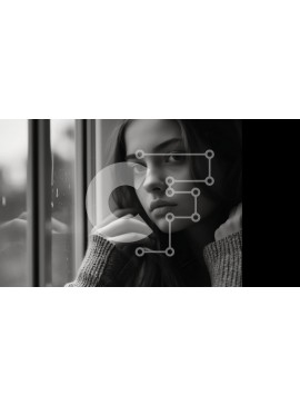 Intra Συλλεκτικό Ξύλινο Παζλ Plywood  4mm - Νεαρή γυναίκα που κοιτάζει έξω από το παράθυρο τη βροχερή ημέρα Σε Ξύλινο Κουτί - Διαστάσεις Puzzle: 10x10 cm – 25 κομμάτια