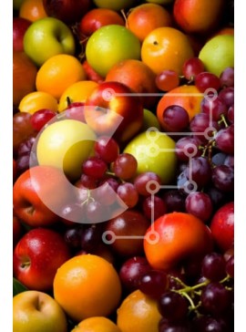 Σετ των 2 Intra Συλλεκτικό Ξύλινο Παζλ Plywood  4mm - Πιάτο φρέσκων φρούτων με μήλα, πορτοκάλια, σταφύλια και μπανάνες Σε Ξύλινο Κουτί - Διαστάσεις: 10x10 cm – 25 κομμάτια