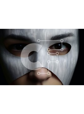 Intra Συλλεκτικό Ξύλινο Παζλ Plywood  4mm - Άτομο που φορά λευκή μάσκα Σε Ξύλινο Κουτί - Διαστάσεις Puzzle: 10x10 cm – 25 κομμάτια