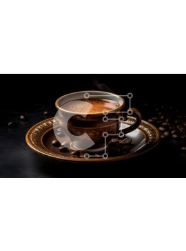 Σετ των 2 Intra Συλλεκτικό Ξύλινο Παζλ Plywood  4mm - Νόστιμο καφέ φλιτζάνι καφέ με ατμό και κόκκους Σε Ξύλινο Κουτί - Διαστάσεις: 10x10 cm – 25 κομμάτια