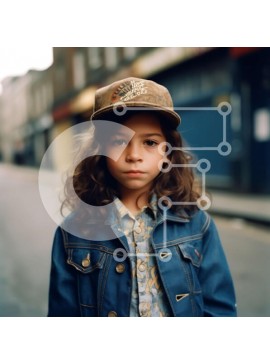 Intra Συλλεκτικό Ξύλινο Παζλ Plywood  4mm - Μελαγχολική εικόνα ενός νεαρού κοριτσιού που στέκεται στη μέση ενός δρόμου Σε Ξύλινο Κουτί - Διαστάσεις Puzzle: 10x10 cm – 25 κομμάτια