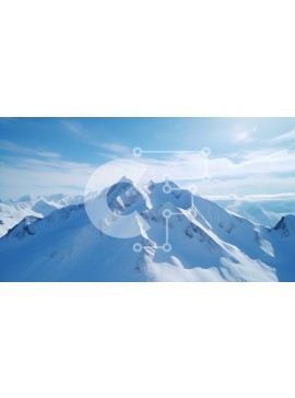 Intra Συλλεκτικό Ξύλινο Παζλ Plywood  4mm - Χιονισμένη οροσειρά με καταγάλανο ουρανό Σε Ξύλινο Κουτί - Διαστάσεις: 10x10 cm – 25 κομμάτια