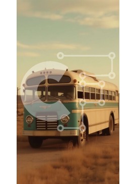 Intra Συλλεκτικό Ξύλινο Παζλ Plywood  4mm - Εκλεκτής ποιότητας λεωφορείο που οδηγεί στην εξοχή - Φωτογραφία Αρχείου Σε Ξύλινο Κουτί - Διαστάσεις Puzzle: 10x10 cm – 25 κομμάτια