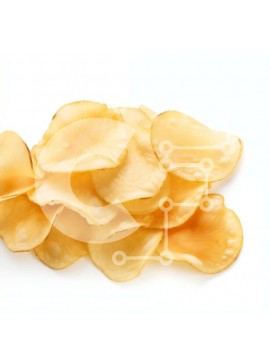 Σετ των 2 Intra Συλλεκτικό Ξύλινο Παζλ Plywood  4mm - Σωρός από πατατάκια σε άσπρο φόντο Σε Ξύλινο Κουτί - Διαστάσεις: 10x10 cm – 25 κομμάτια