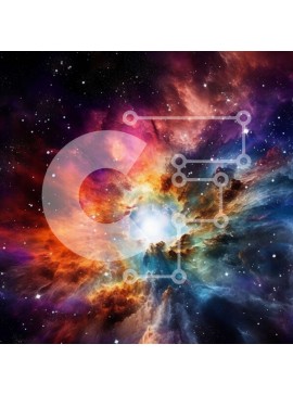 Intra Συλλεκτικό Ξύλινο Παζλ Plywood  4mm - Εκπληκτική εικόνα ενός πολύχρωμου νεφελώματος στο διάστημα Σε Ξύλινο Κουτί - Διαστάσεις: 10x10 cm – 25 κομμάτια