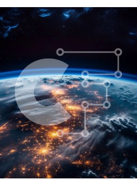 Intra Συλλεκτικό Ξύλινο Παζλ Plywood  4mm - Εκπληκτική εναέρια άποψη της Γης τη νύχτα Σε Ξύλινο Κουτί - Διαστάσεις Puzzle: 10x10 cm – 25 κομμάτια