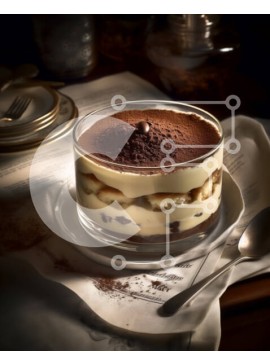 Σετ των 2 Intra Συλλεκτικό Ξύλινο Παζλ Plywood  4mm - Αφεθείτε στον πλούτο του κέικ λάβας σοκολάτας με παγωτό βανίλια και σάλτσα σοκολάτας Σε Ξύλινο Κουτί - Διαστάσεις: 10x10 cm – 25 κομμάτια