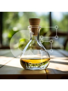 Σετ των 2 Intra Συλλεκτικό Ξύλινο Παζλ Plywood  4mm - Καράφα γεμάτη με λάδι σε ανοιχτό ξύλινο τραπέζι Σε Ξύλινο Κουτί - Διαστάσεις: 10x10 cm – 25 κομμάτια