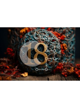 Intra Συλλεκτικό Ξύλινο Παζλ Plywood  4mm - Μοναδικό και ιδιότροπο μπλε αυγό με σκαλιστό αριθμό 18 Σε Ξύλινο Κουτί - Διαστάσεις Puzzle: 10x10 cm – 25 κομμάτια