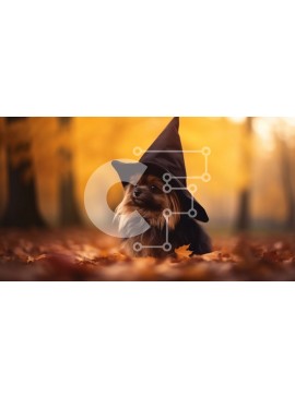 Intra Συλλεκτικό Ξύλινο Παζλ Plywood  4mm - Μικρό σκυλί στα φθινοπωρινά φύλλα Σε Ξύλινο Κουτί - Διαστάσεις: 10x10 cm – 25 κομμάτια