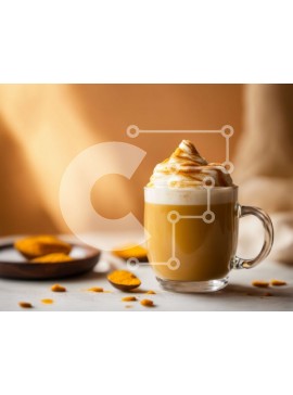 Σετ των 2 Intra Συλλεκτικό Ξύλινο Παζλ Plywood  4mm - Φλιτζάνι καφέ με σαντιγί και κανέλα στο πλάι Σε Ξύλινο Κουτί - Διαστάσεις: 10x10 cm – 25 κομμάτια