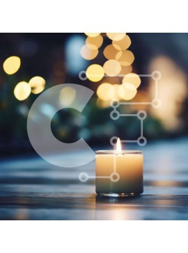 Intra Συλλεκτικό Ξύλινο Παζλ Plywood  4mm - Αναμμένο κερί περιβάλλοντος στη φύση Σε Ξύλινο Κουτί - Διαστάσεις Puzzle: 10x10 cm – 25 κομμάτια