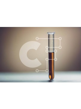 Intra Συλλεκτικό Ξύλινο Παζλ Plywood  4mm - Πορτοκαλί υγρό σε δοκιμαστικό σωλήνα για εργαστηριακή δοκιμή Σε Ξύλινο Κουτί - Διαστάσεις Puzzle: 10x10 cm – 25 κομμάτια