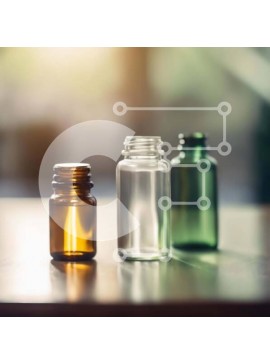 Σετ των 2 Intra Συλλεκτικό Ξύλινο Παζλ Plywood  4mm - Μπουκάλια αιθέριων ελαίων σε ξύλινο τραπέζι Σε Ξύλινο Κουτί - Διαστάσεις: 10x10 cm – 25 κομμάτια