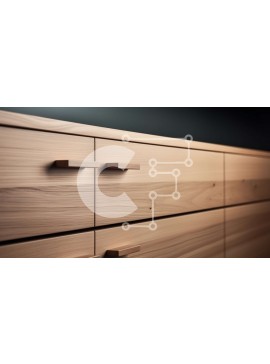 Intra Συλλεκτικό Ξύλινο Παζλ Plywood  4mm - Μοντέρνο Ξύλινο ντουλάπι με συρτάρια και πόρτες Σε Ξύλινο Κουτί - Διαστάσεις Puzzle: 10x10 cm – 25 κομμάτια