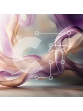 Intra Συλλεκτικό Ξύλινο Παζλ Plywood  4mm - Όμορφο μωβ και μπεζ αφηρημένο έργο τέχνης Σε Ξύλινο Κουτί - Διαστάσεις Puzzle: 10x10 cm – 25 κομμάτια