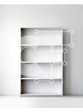 Intra Συλλεκτικό Ξύλινο Παζλ Plywood  4mm - Μινιμαλιστικό λευκό ράφι με πέντε ράφια Σε Ξύλινο Κουτί - Διαστάσεις Puzzle: 10x10 cm – 25 κομμάτια