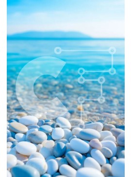 Σετ των 2 Intra Συλλεκτικό Ξύλινο Παζλ Plywood  4mm - Γαλήνια παραλία με άσπρα βότσαλα και γαλάζια νερά Σε Ξύλινο Κουτί - Διαστάσεις: 10x10 cm – 25 κομμάτια