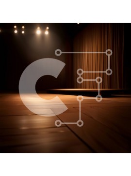 Intra Συλλεκτικό Ξύλινο Παζλ Plywood  4mm - Κενή σκηνή με ξύλινο πάτωμα και κουρτίνες Σε Ξύλινο Κουτί - Διαστάσεις Puzzle: 10x10 cm – 25 κομμάτια