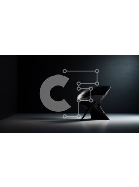 Intra Συλλεκτικό Ξύλινο Παζλ Plywood  4mm - Μοντέρνα μαύρη καρέκλα σε δωμάτιο με χαμηλό φωτισμό Σε Ξύλινο Κουτί - Διαστάσεις Puzzle: 10x10 cm – 25 κομμάτια