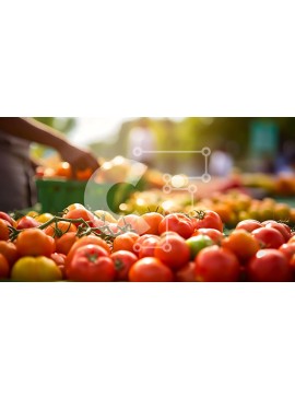 Σετ των 2 Intra Συλλεκτικό Ξύλινο Παζλ Plywood  4mm - Αγορά αγροτών με φρέσκες ντομάτες, καρότα, πατάτες και αγγούρια Σε Ξύλινο Κουτί - Διαστάσεις: 10x10 cm – 25 κομμάτια