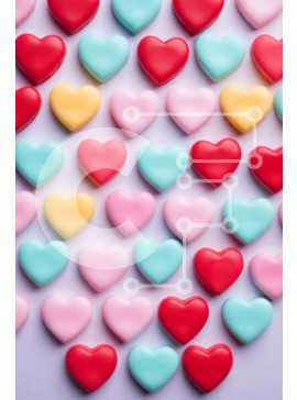 Intra Συλλεκτικό Ξύλινο Παζλ Plywood  4mm - Πολύχρωμες καραμέλες σε σχήμα καρδιάς για την ημέρα του Αγίου Βαλεντίνου ή για ειδικές περιστάσεις Σε Ξύλινο Κουτί - Διαστάσεις Puzzle: 10x10 cm – 25 κομμάτια