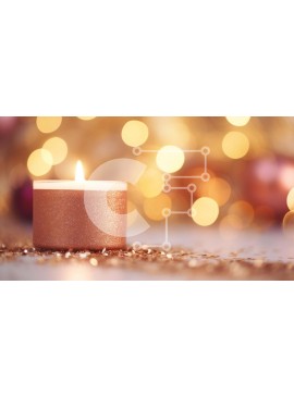 Intra Συλλεκτικό Ξύλινο Παζλ Plywood  4mm - Κομψή και γιορτινή λαμπάδα με χρυσό κομφετί Σε Ξύλινο Κουτί - Διαστάσεις Puzzle: 10x10 cm – 25 κομμάτια